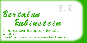 bertalan rubinstein business card